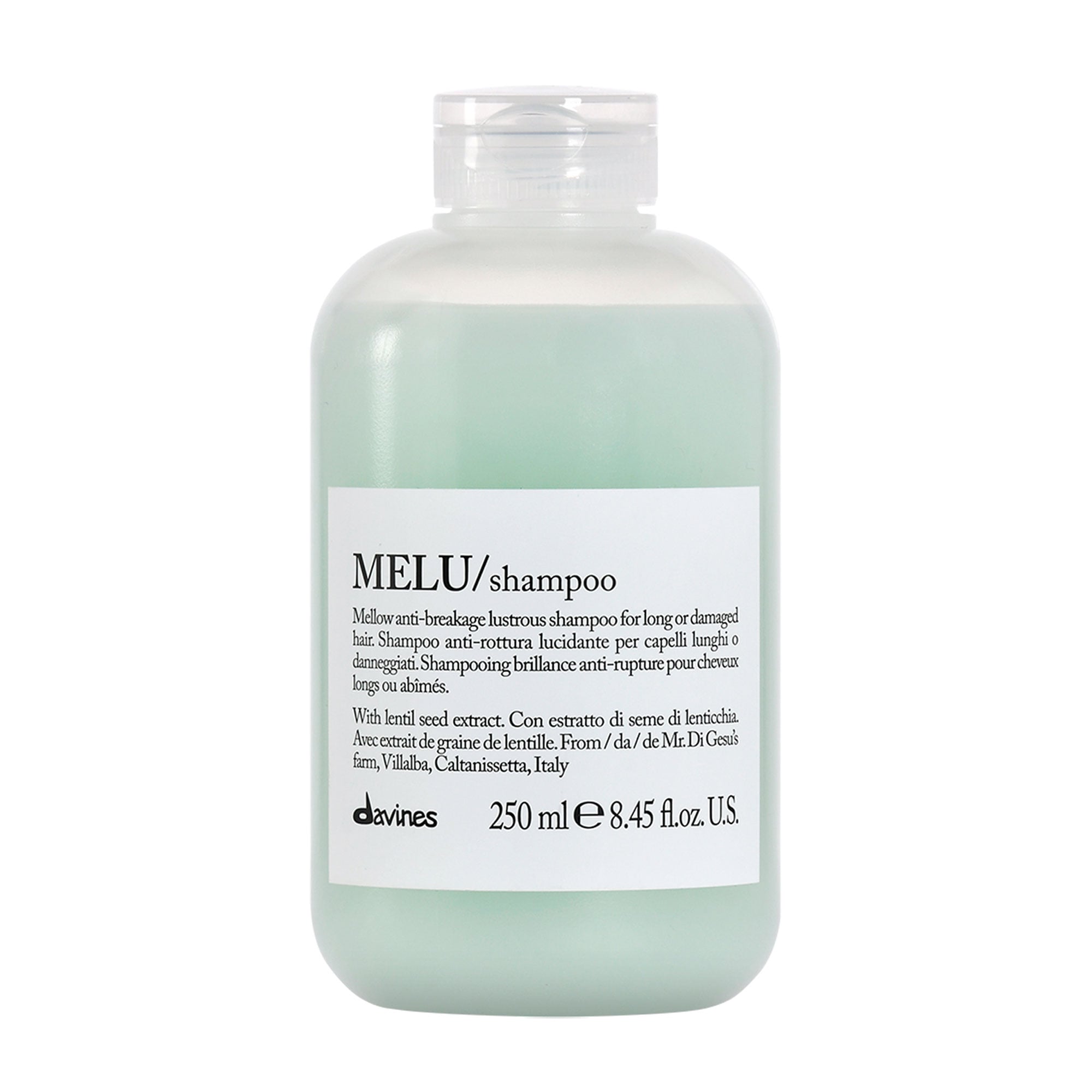 Безсульфатний шампунь Davines Melu Shampoo проти ламкості для довгого або пошкодженого волосся, 250 мл