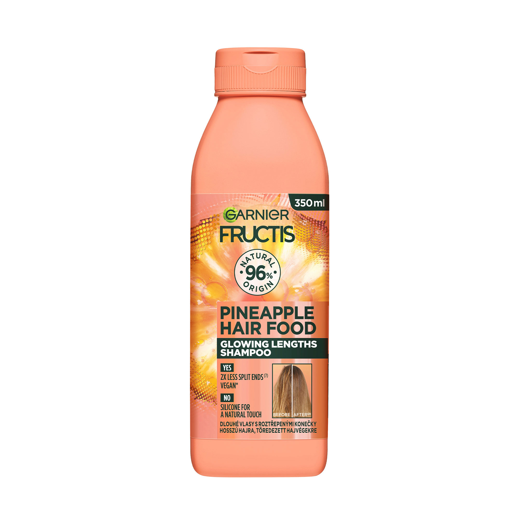 Шампунь Garnier Fructis HairFood Ананас, сяюча довжина, для довгого, тьмяного волосся, 350 мл